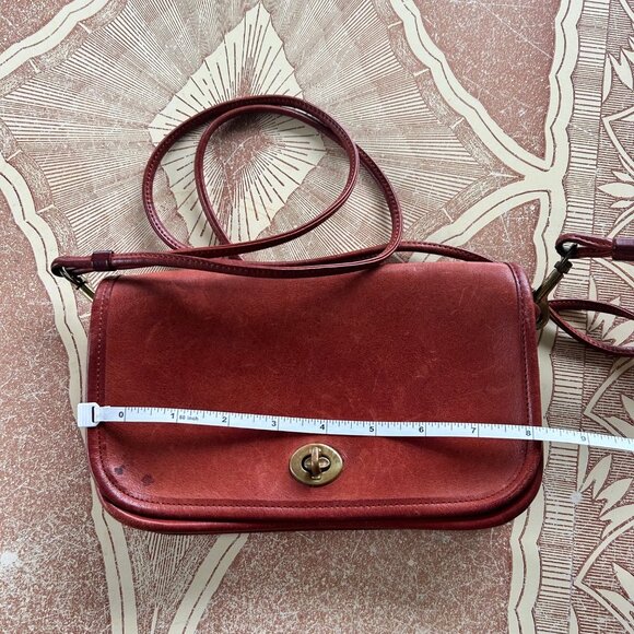 Vintage Rare Coach Dinky 9375 Cowhide Brown Leather Early NYC Bag - Picture 13 of 14